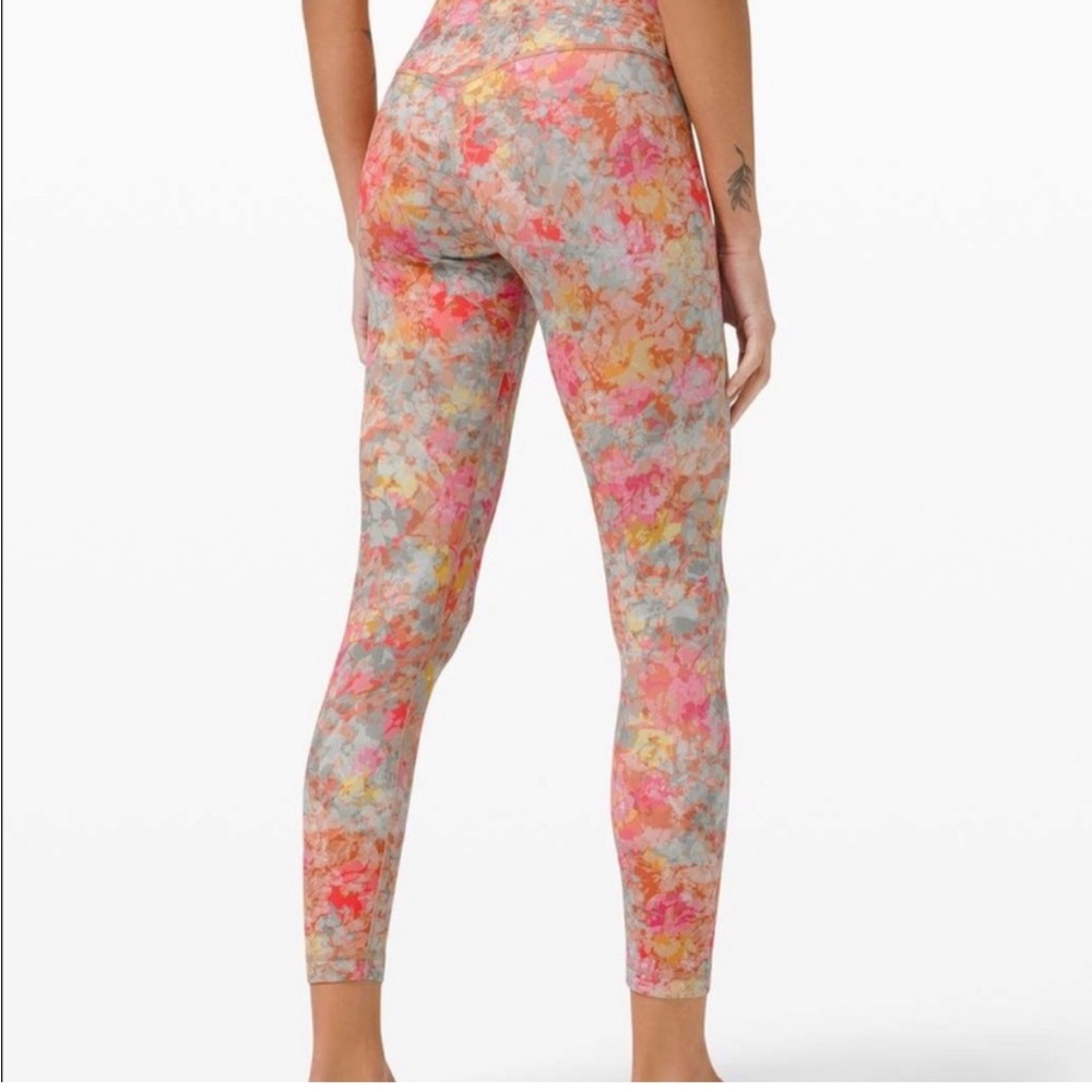 Lululemon Align Pant 28” Inflorescence Multi leggings size 6